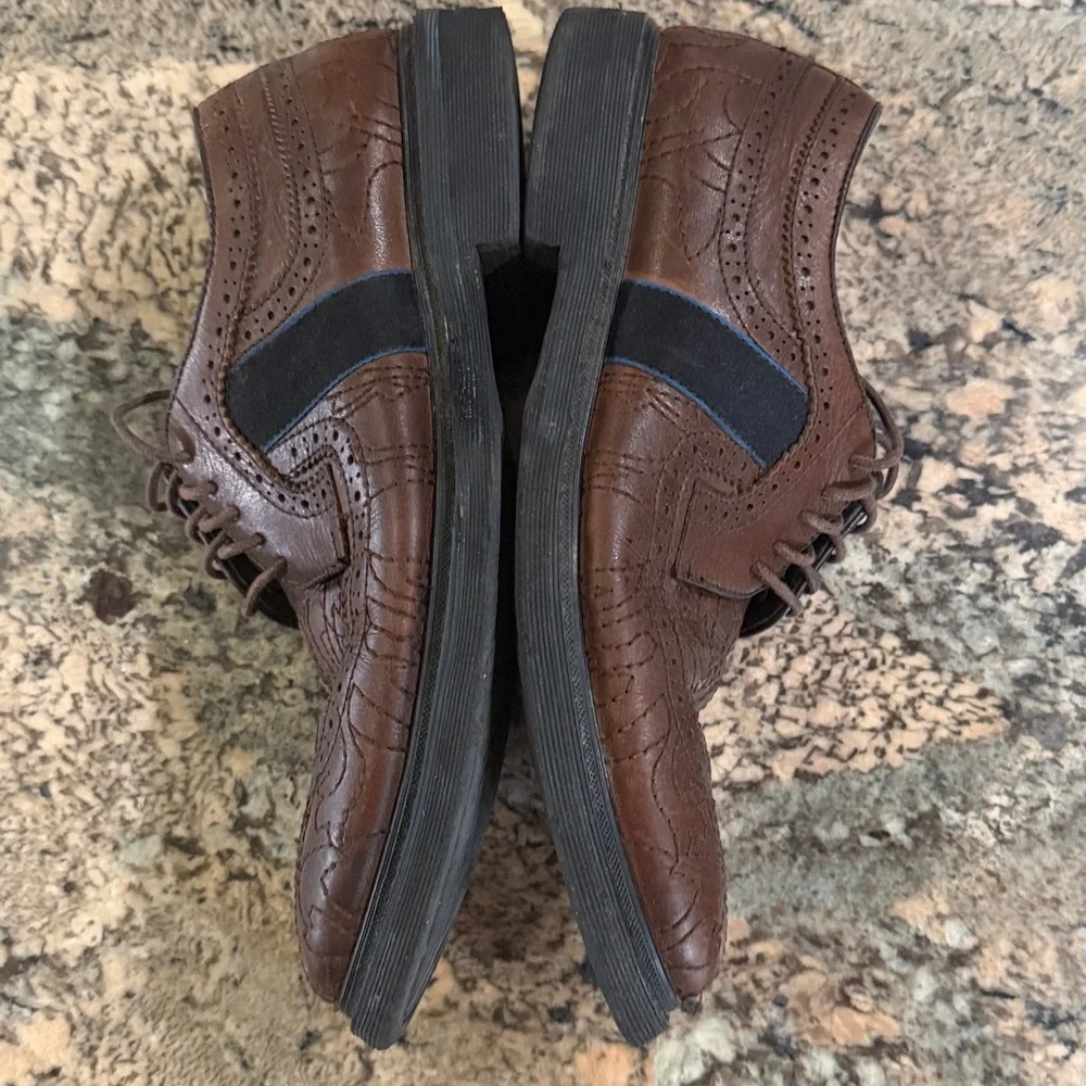 Robert Graham Brown Leather Brogue Oxfords